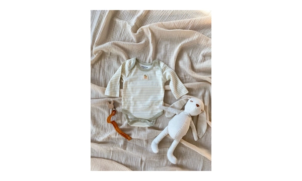 BabyCosy Bunny %100 Organik Pamuk 3l Uzun Kollu t tl Body