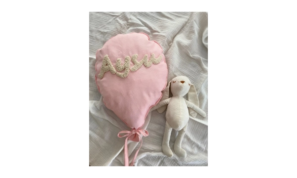 ToprikoKids Hello World Dekoratif Balon Yastk Duvar Ss El Yapm