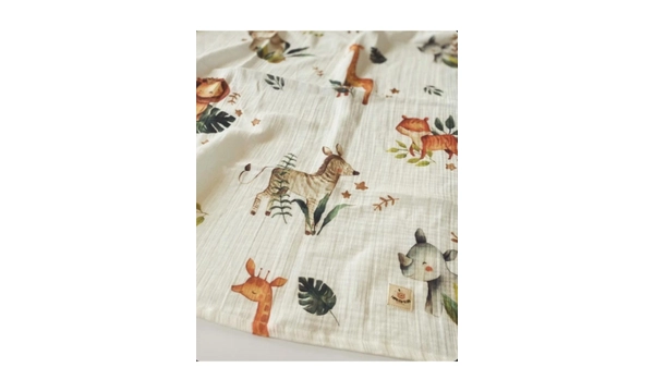 ToprikoKids Safari %100 Organik Pamuk , Gots Oeko Teks Sertifikal ift Kat 95x100 Cm Mslin rt