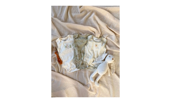 BabyCosy Bunny %100 Organik Pamuk 3l Kolsuz t tl Body
