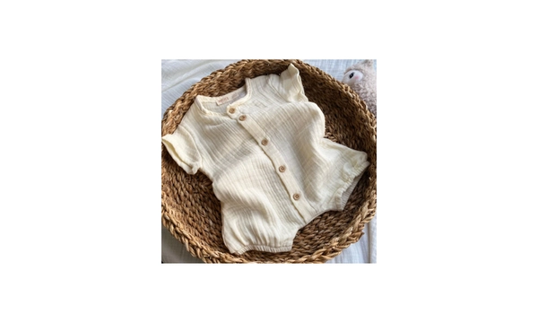 ToprikoKids Natural %100 Pamuk Yarm Kollu Mslin Tulum