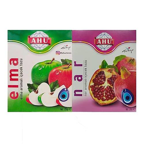 Elma ve Nar Aromal kili Toz Mini ecek Seti -250 gr