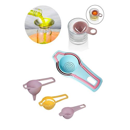 3'Lü Huni +Çay Süzgeci +Yumurta Sarısı Ayırıcı 3'Lü Set 