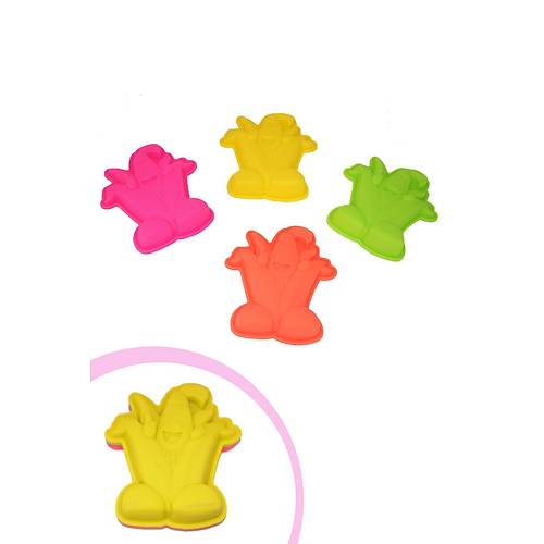 4'Lü Sevimli Silikon Mini Kek Kalıbı