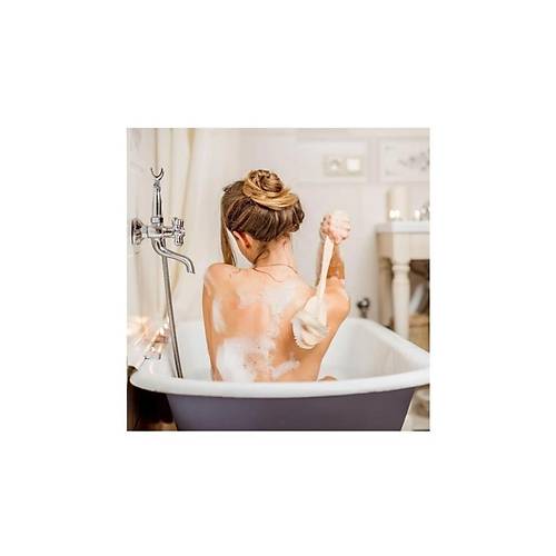 Saplı Doğal At Kılı Banyo Kuru Cilt Selülit Önleyici, Yumuşak Duş Lifi Vücut Masaj Fırçası Çilek Bacak Peeling Fırçası