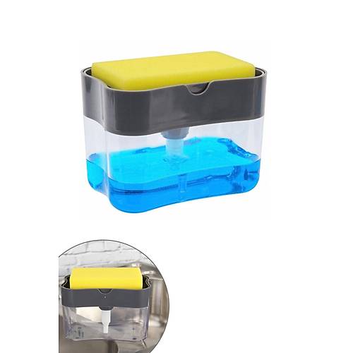Hayatınızı Kolaylaştıran Pompalı Sünger Hazneli Sıvı Sabunluk 380 Ml