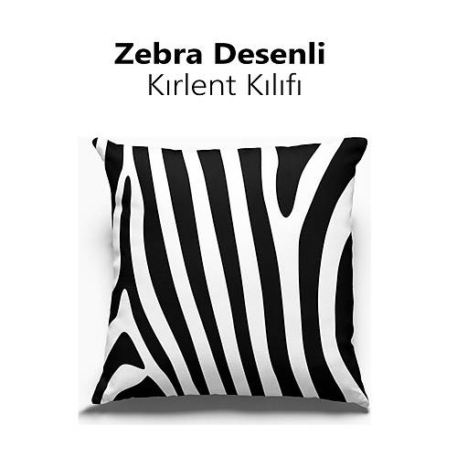 Zebra Desenli Kırlent Kılıfı
