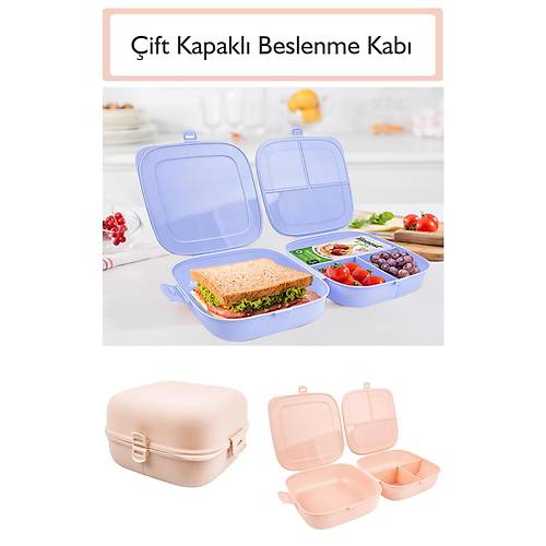 Çift Kapaklı Beslenme Kabı