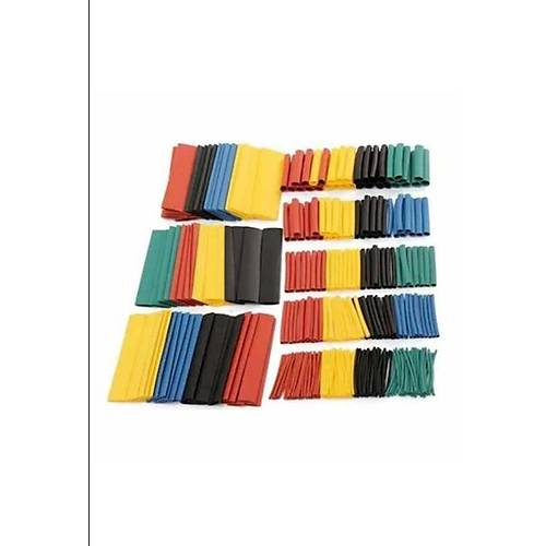 Isıyla Dayanıklı 164 Parça Makaron Seti Malzeme Kablo Sarma Plastiği Kablo Koruyucu Yalıtım