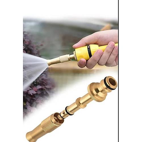Ayarlanabilir Basınçlı Hortum Tazyikli Su Püskürtme Başlığı Gold