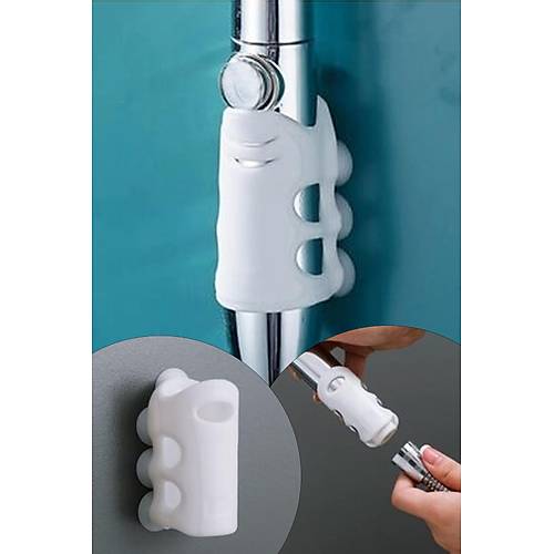 Banyo Duş Başlığı Borusuna Takılan 7 Vantuzlu Silikon Tutacak