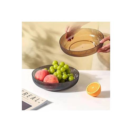 Akrilik Sunum Kasesi Meyvelik Salata Tabağı 28 CM Dar Tabak