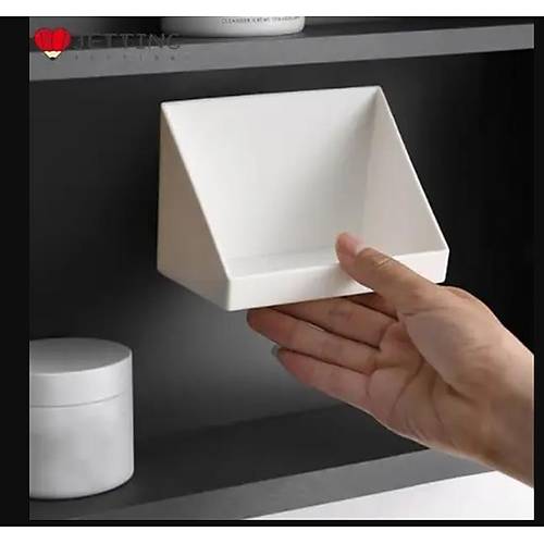 Beyaz Yapışkanlı Aksesuar Kişişel Bakım Düzenleyici Kutu Organizer