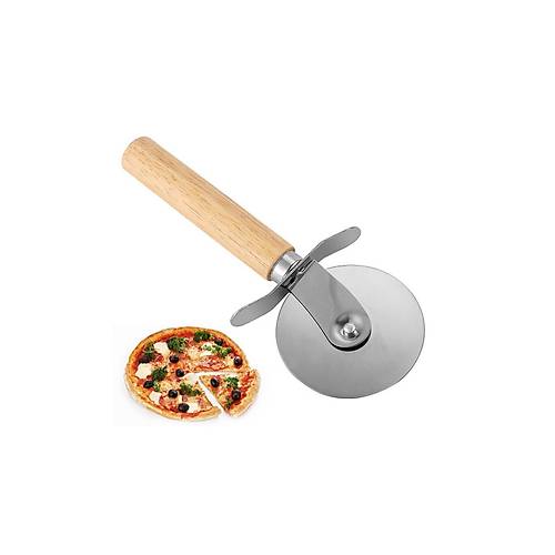 Ahşap Saplı Pizza Hamur Dilimleyici Kesici  Tekli 