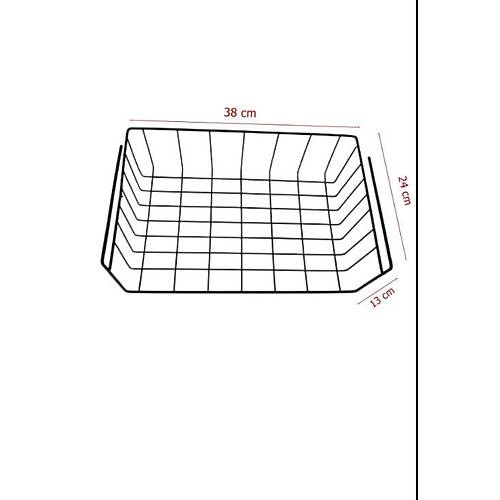 Siyah Çok Amaçlı Düzenleyici Metal Sepet Raf Organizer