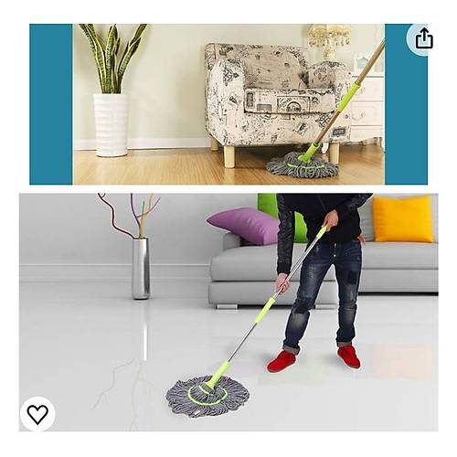 Kendinden Sıkmalı Yedek Bezli Büyük Boy Mop Temizlik Paspası