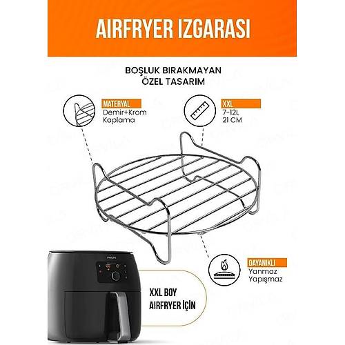 Airfryer Xxl Fritöz Izgara Teli 304 Kalite Paslanmaz Çelik Aksesur