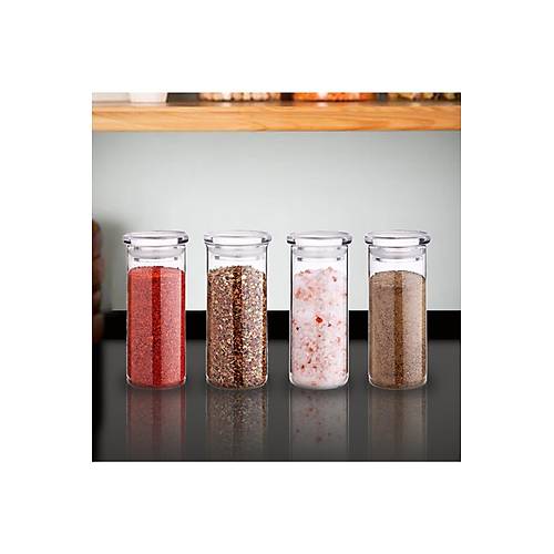 4'lü Vakum Kapak Baharatlık 150 ml