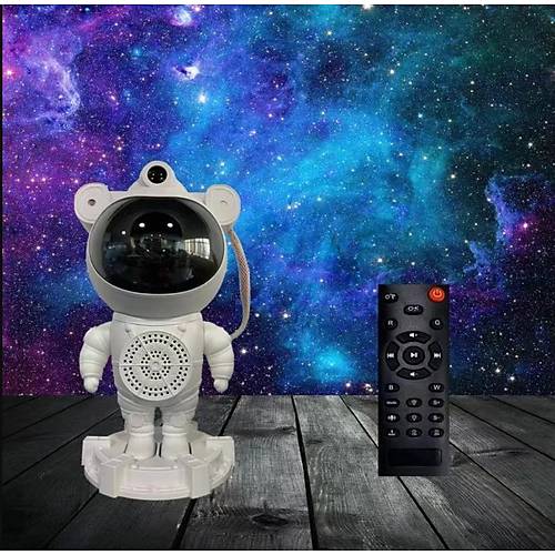 Astronot Gece Lambası Işıklı Müzik Çalan Kumandalı Robot