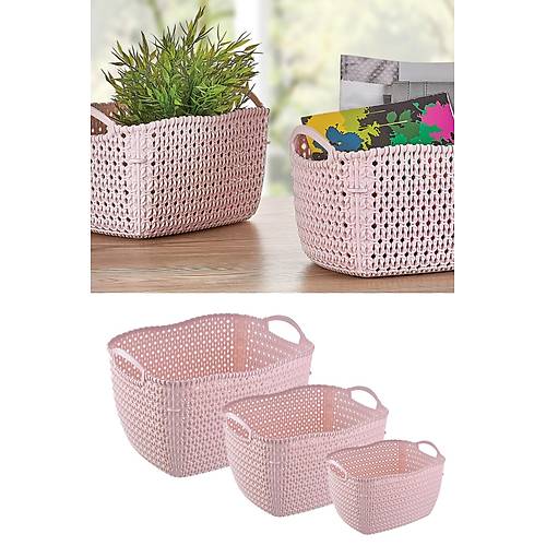 3'Lü Çok Amaçlı Rattan Sepet Seti