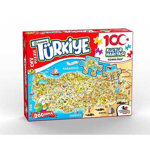Türkiye Kültür Haritası Puzzle Çocuk Eğitici Öğretici Oyun