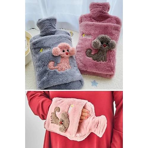 Köpek Tasarımlı Pelüş Model Sıcak Su Torbası 