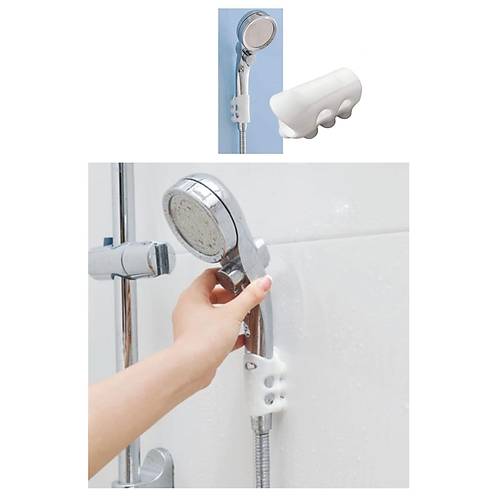 Banyo Duş Başlığı Borusuna Takılan 7 Vantuzlu Silikon Tutacak
