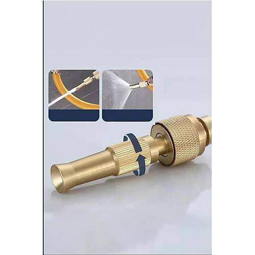 Ayarlanabilir Basınçlı Hortum Tazyikli Su Püskürtme Başlığı Gold