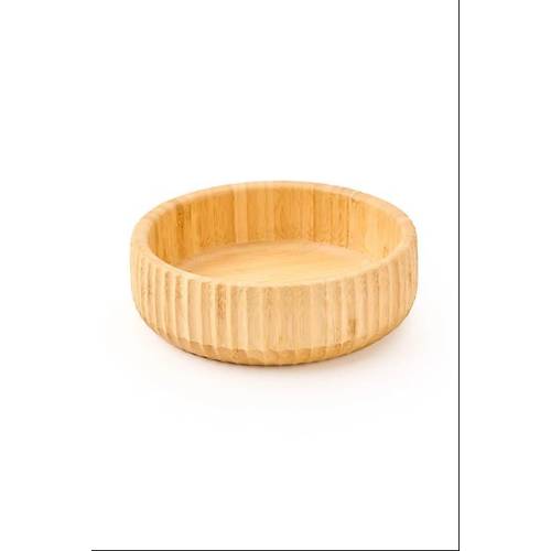 Bambu Çizgili Kase Meyvelik Ekmeklik Salata Meze Bowl Curve Kase Sunum Tepsisi
