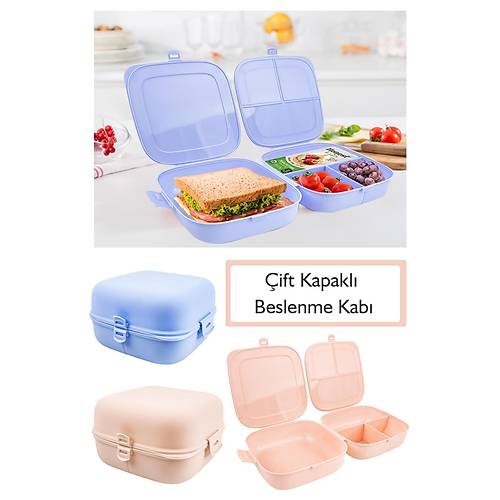 Çift Kapaklı Beslenme Kabı