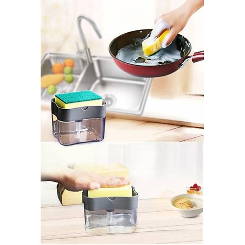 Hayatınızı Kolaylaştıran Pompalı Sünger Hazneli Sıvı Sabunluk 380 Ml