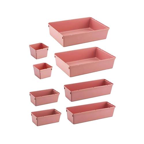 8 Parça Kaşıklık Çekmece İçi Çatal Bıçak Kaşık Modüler Makyaj Organizer Set 
