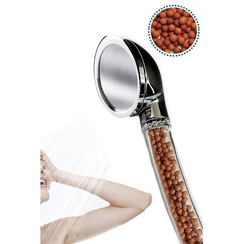 3 Fonksiyonlu Tasarruflu Arıtmalı Mineral Taşlı Duş Başlığı