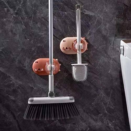 Paspas Süpürge Fırça Ve Mop Askısı Sap Tutucu Mutfak Banyo Askı