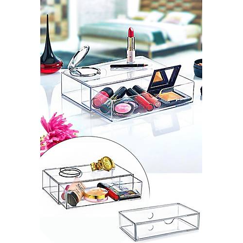 Küçük Kozmetik Aksesuar Çekmeceli Organizer