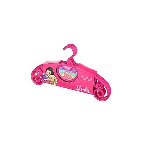 4'Lü Lisanslı Barbie Tasarımlı Kız Çocuk Elbise Askısı