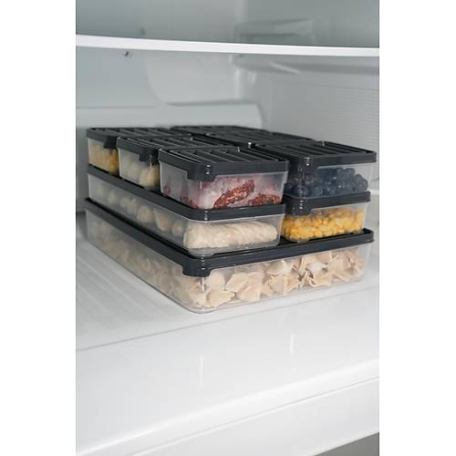 9'Lu Saklama Kabı Buzdolabı Difriz Mikrodalga Uyumlu 2500,1000,250 ML