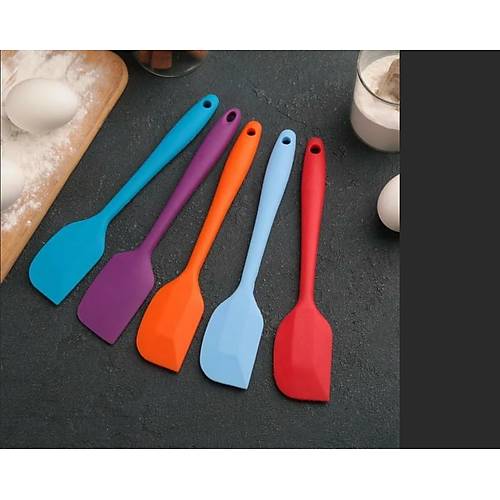 Silikon Renkli Spatula Yanmaz Yapışmaz Isıya Dayanıklı Üst Kalite