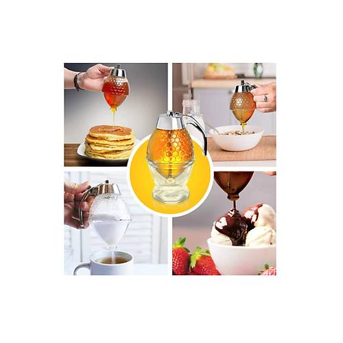 Balmatik Dağıtıcı Cam Bal Kavanozu Pompalı Musluklu
