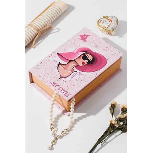 Şapkalı Kadın My Style Mini Kitap Kutu Takı Aksesuar Organizer