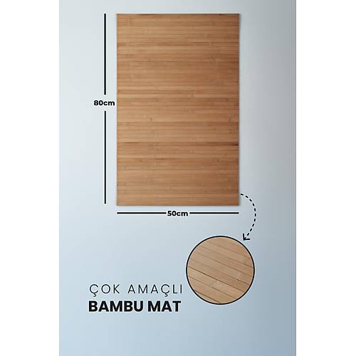 Bambu Banyo Matı Yer Paspası Su Sızmaz Kaydırmaz Mat