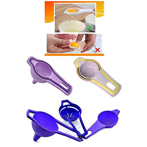 3'Lü Huni +Çay Süzgeci +Yumurta Sarısı Ayırıcı 3'Lü Set 