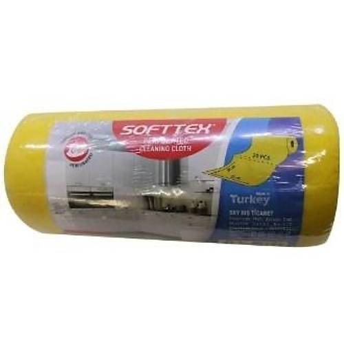 Technow Softtex 15 Kesimli Sarı Kopar Kullan Rulo Temizlik Bezi 27x30 Cm 5 Adet 