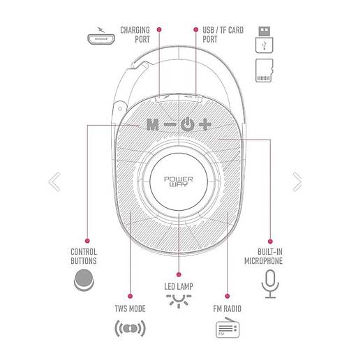 Technow Lock SiyahTaşınabilir Bluetooth Hoparlör Ses Bombası Kilit Özellikli