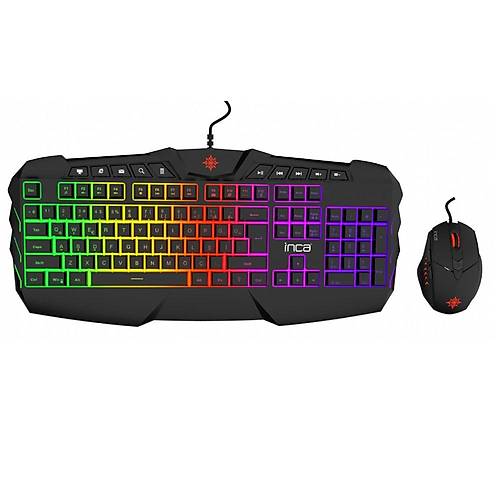 Inca Ruthless IKG-310 Rainbow Effect Oyuncu Gaming Klavye + Mouse Seti