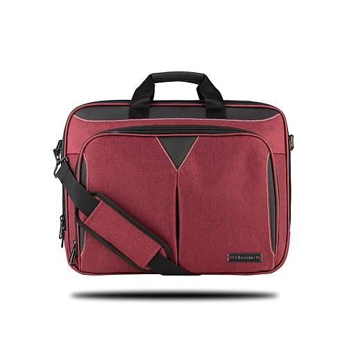 Classone Taranto Serisi VP3405 14 inch WTXpro Su Geçirmez Kumaş Laptop El Çantası -Bordo