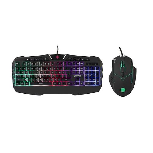 Inca Ruthless IKG-310 Rainbow Effect Oyuncu Gaming Klavye + Mouse Seti