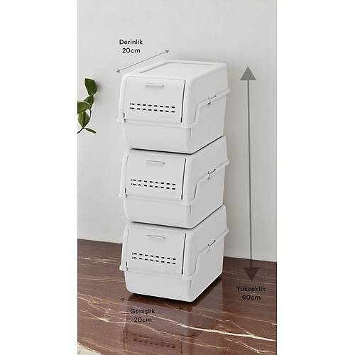 Technow Motek MT-40 S-Box 8 Litre 3'l ok Amal Organizer Dzenleyici Gri ( 3*8Litre )