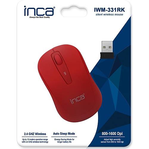 Inca IWM-331RK Silent Sessiz Tu ve Tklamal Kablosuz Mouse