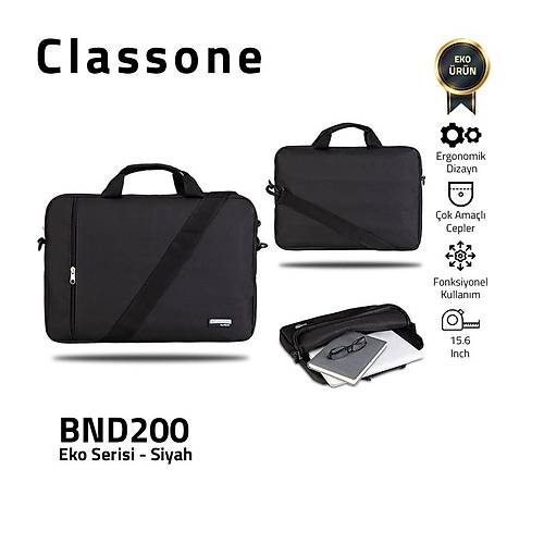 Classone Bnd200 Eko Serisi 15,6 In Laptop Notebook El antas Siyah T300 Kablosuz Mouse